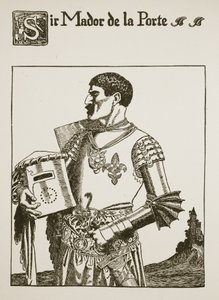 マドールデラポルテ卿、「杯の物語とアーサーの通過」の挿絵、1910年頃